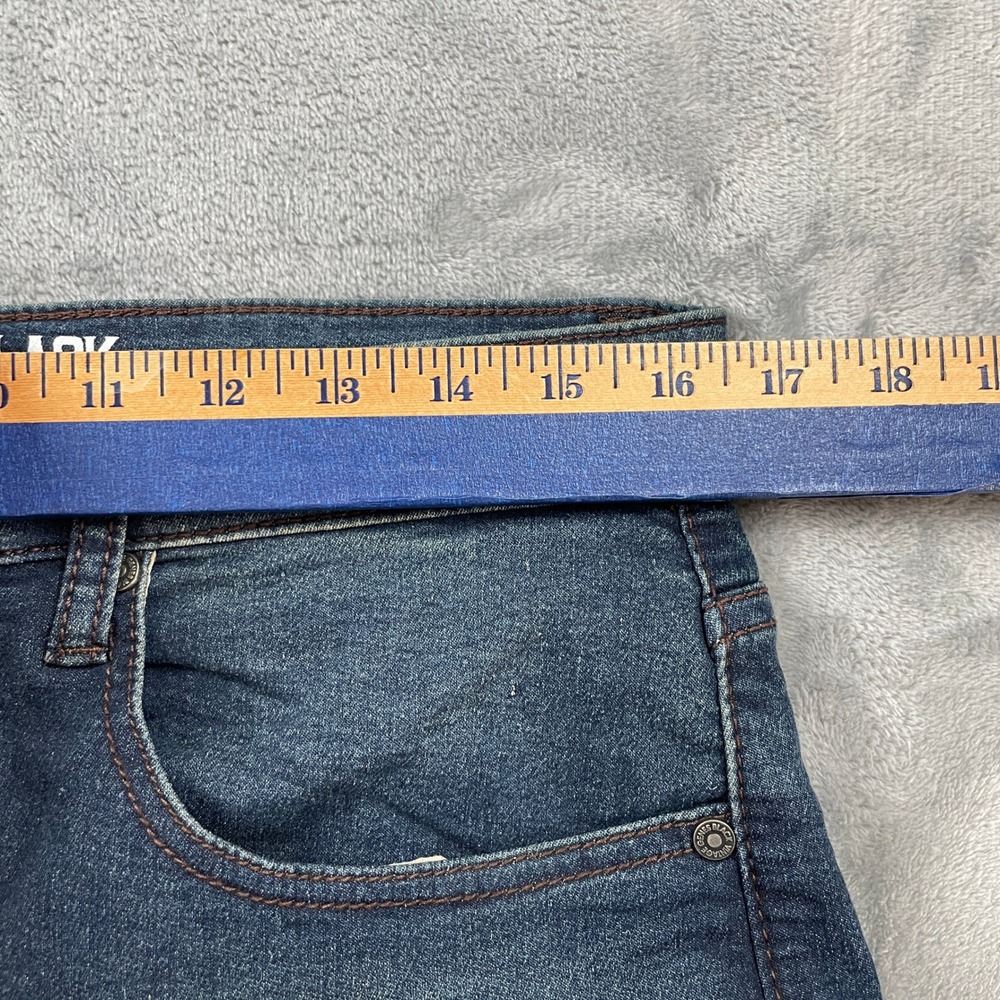 Vintage Genes Black Men's Slim Fit Jeans Blue Medium Wash Stretch 33x32 Casual - Picture 7 of 16